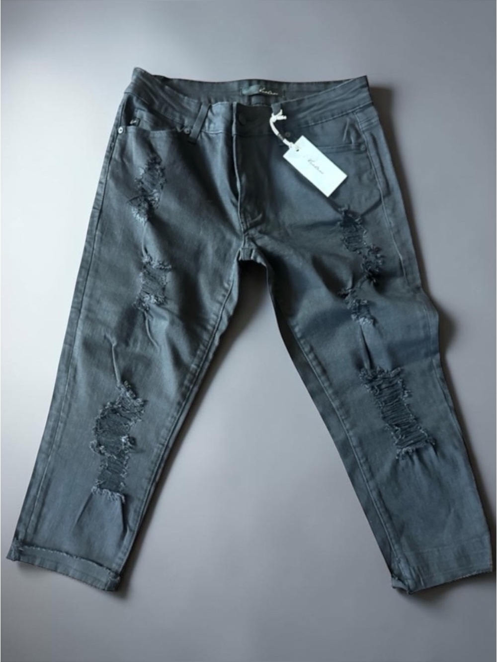 KinCan Black Distressed Skinny Jeans [COPY]